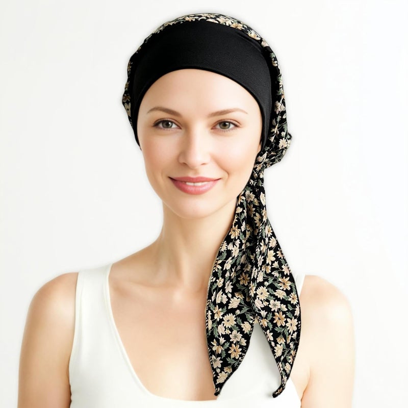 Belleshow Chemo Headwear Turbans for Women, Cancer Head Scarf, Headwear Coverings Caps, Head Wraps for Cancer Patients - Image 2